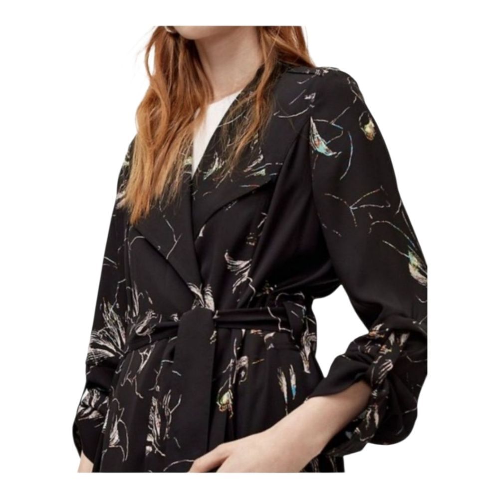 Babaton Black Leaf‎ Print Blazer